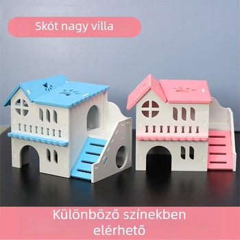 Hörcsög ház villa-stílusú fa-műanyag anyagból