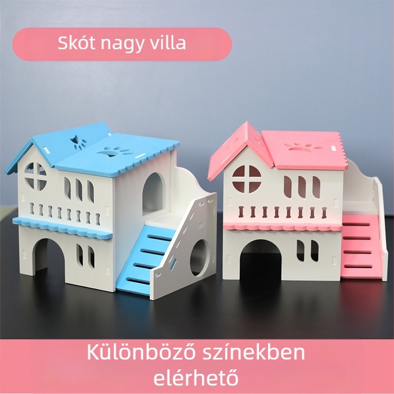 Hörcsög ház villa-stílusú fa-műanyag anyagból