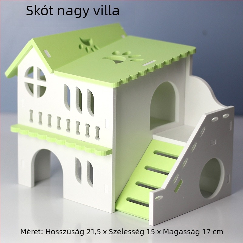 Hörcsög ház villa-stílusú fa-műanyag anyagból