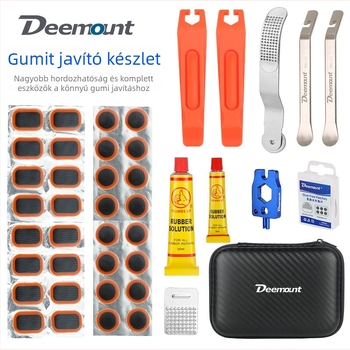 Gumi javító készlet, hordozható, belsőcső defekt javítása, hideg javító ragasztó, kerékpárokhoz (hegyikerékpár és városi)
