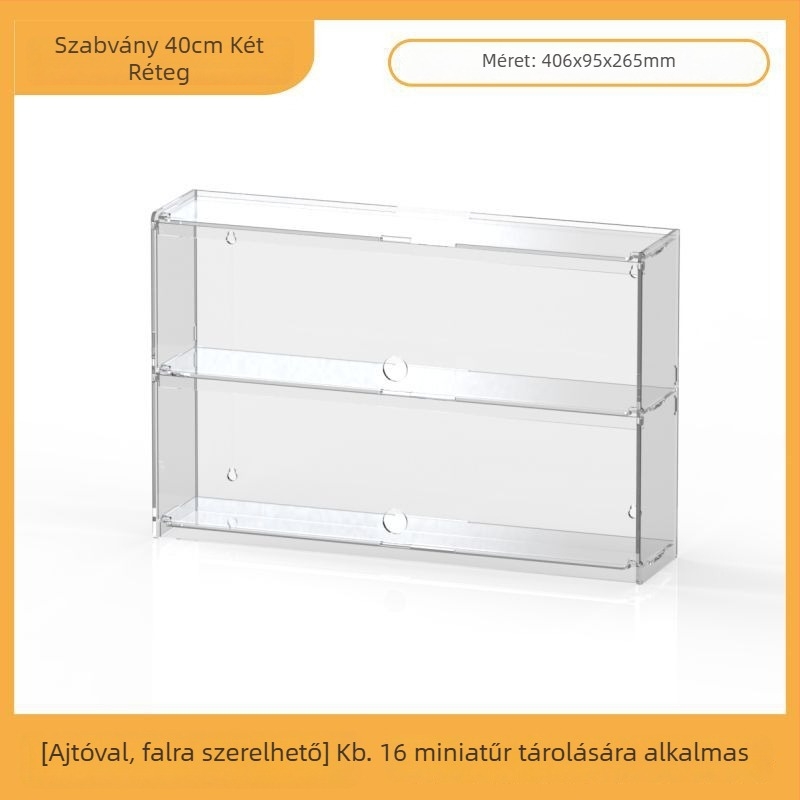 Akril kiállító polc Ultraman Bruco Blind Box figurákhoz, falra szerelhető, porálló, 2 L kapacitás, logó nyomtatás, testreszabható