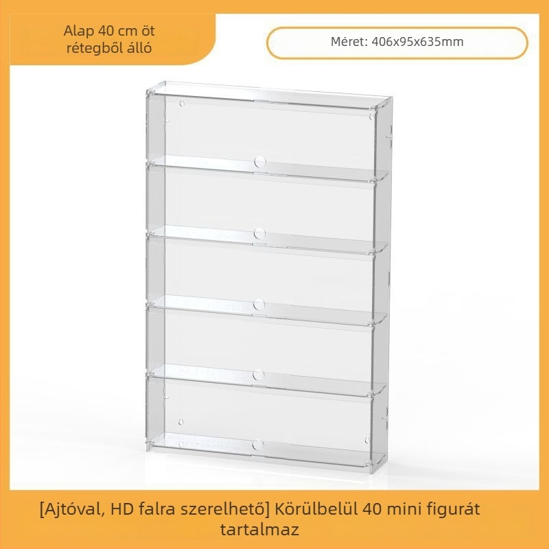 Akril kiállító polc Ultraman Bruco Blind Box figurákhoz, falra szerelhető, porálló, 2 L kapacitás, logó nyomtatás, testreszabható