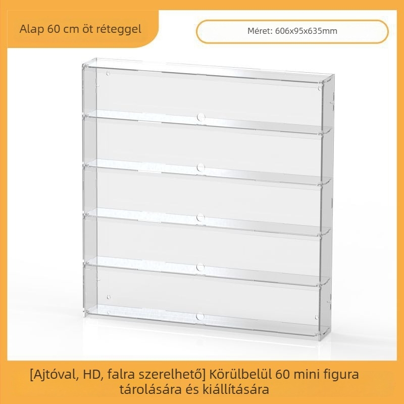 Akril kiállító polc Ultraman Bruco Blind Box figurákhoz, falra szerelhető, porálló, 2 L kapacitás, logó nyomtatás, testreszabható