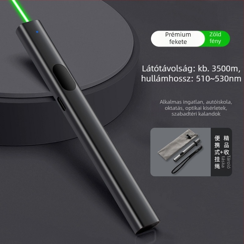 Zhizhan Magas Teljesítményű Lézerpointer Toll, Fém Kivitel, Egypontos Lézer, Konferenciákhoz