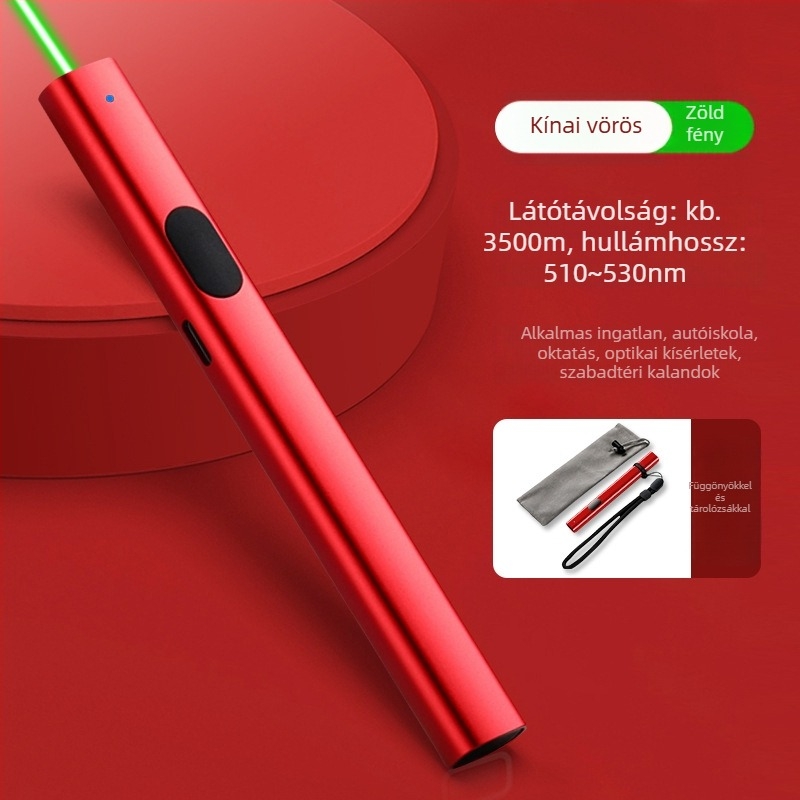 Zhizhan Magas Teljesítményű Lézerpointer Toll, Fém Kivitel, Egypontos Lézer, Konferenciákhoz