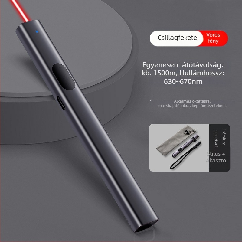 Zhizhan Magas Teljesítményű Lézerpointer Toll, Fém Kivitel, Egypontos Lézer, Konferenciákhoz