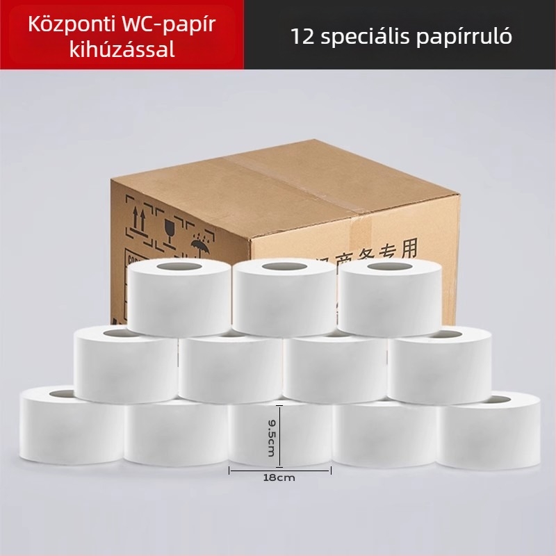 Merid Falra szerelhető középre húzható toalettpapír adagoló, ABS, fürdőszoba és szállodai kereskedelmi felhasználásra