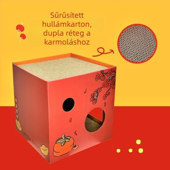 Macskafészek nagy sűrűségű hullámkartonból, Jiangren XH, macskáknak
