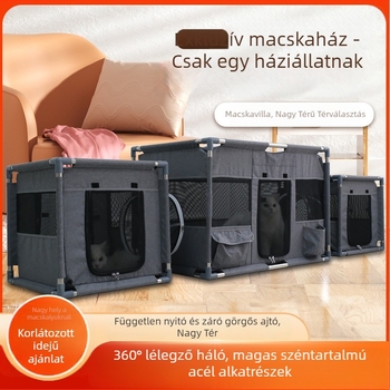 Macska vemhességi szoba és kennel levehető sátorral, lélegző textil