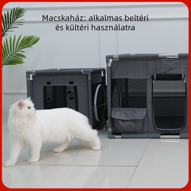 Macska vemhességi szoba és kennel levehető sátorral, lélegző textil