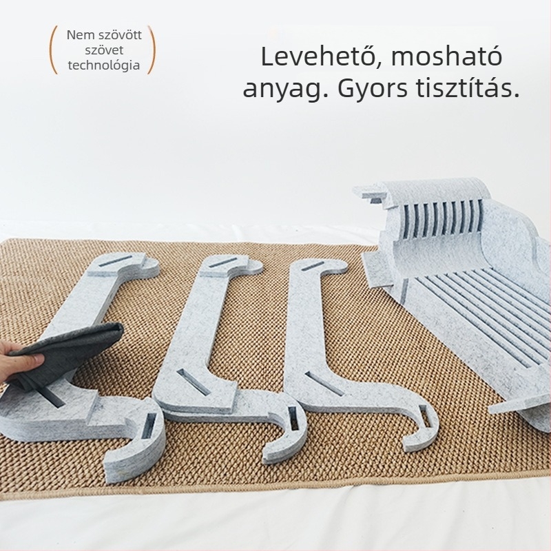 Macska fészek filcből, kaparódeszkával, 12 mm vastagság, OEKO-TEX Standard 100, testreszabható