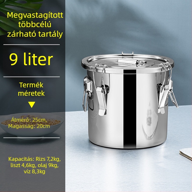 Zárt fémtárolóedény Jeansiya márkával, kapacitás több mint 10L, nyomtatott logó, új kínai stílus