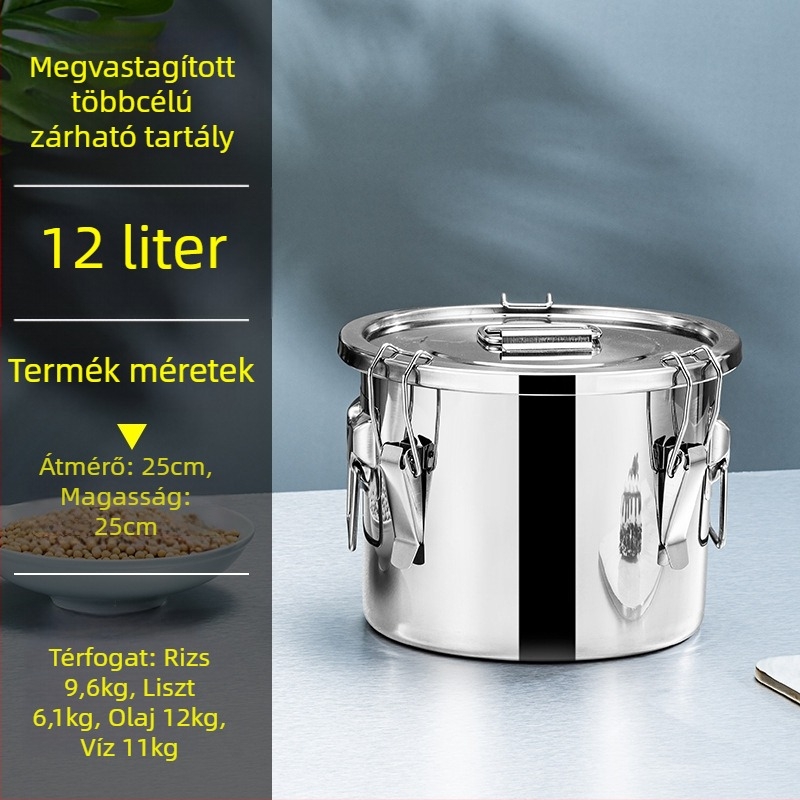 Zárt fémtárolóedény Jeansiya márkával, kapacitás több mint 10L, nyomtatott logó, új kínai stílus