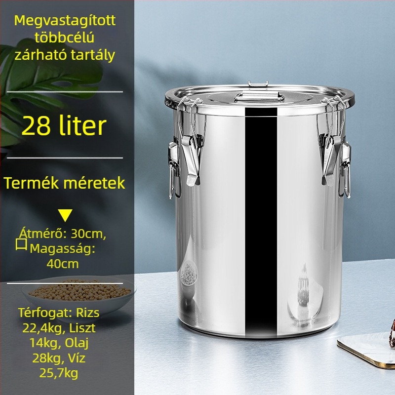Zárt fémtárolóedény Jeansiya márkával, kapacitás több mint 10L, nyomtatott logó, új kínai stílus
