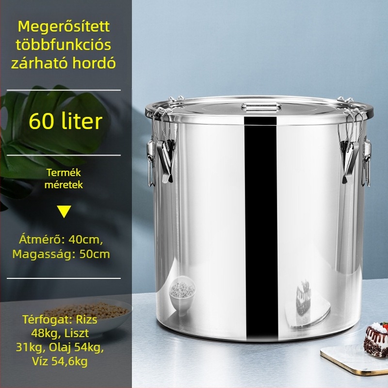 Zárt fémtárolóedény Jeansiya márkával, kapacitás több mint 10L, nyomtatott logó, új kínai stílus
