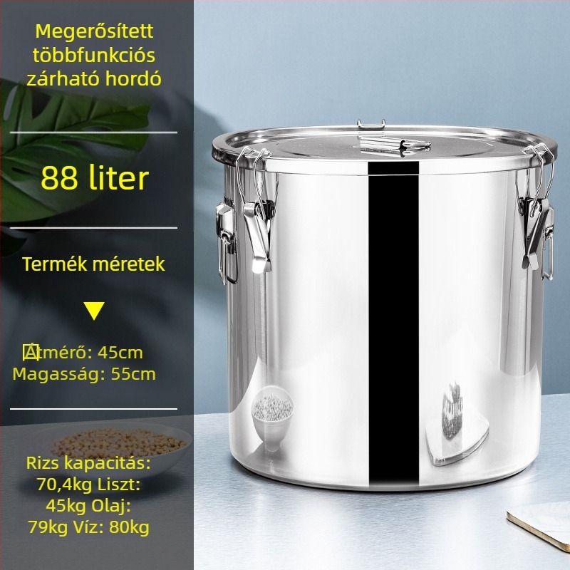 Zárt fémtárolóedény Jeansiya márkával, kapacitás több mint 10L, nyomtatott logó, új kínai stílus