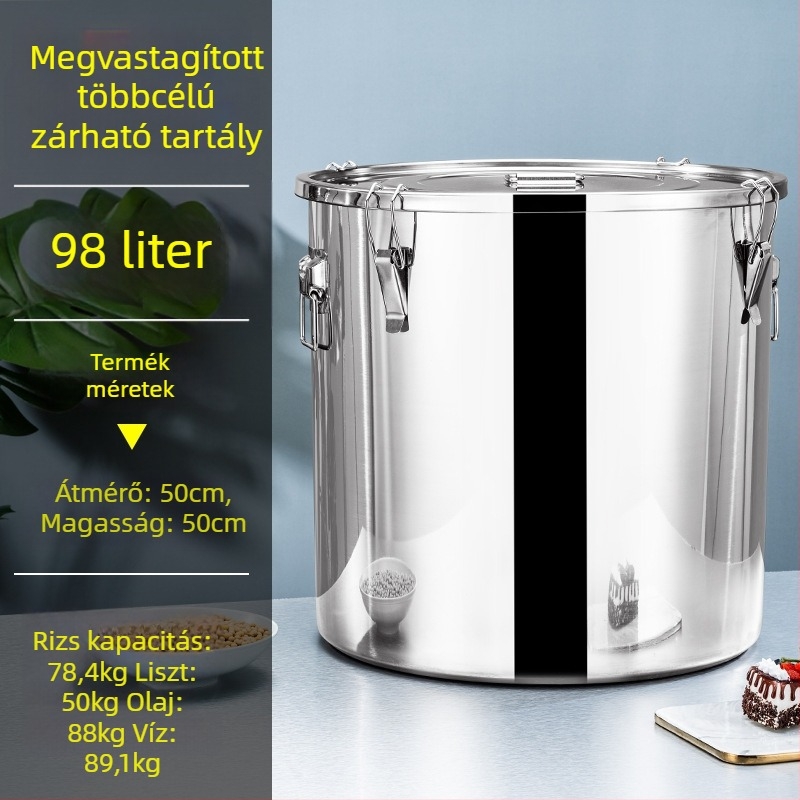 Zárt fémtárolóedény Jeansiya márkával, kapacitás több mint 10L, nyomtatott logó, új kínai stílus