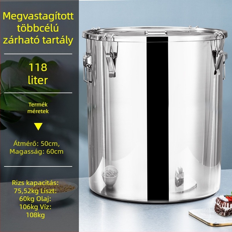 Zárt fémtárolóedény Jeansiya márkával, kapacitás több mint 10L, nyomtatott logó, új kínai stílus