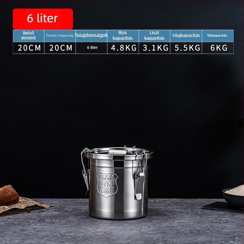 Zárt fémtárolóedény Jeansiya márkával, kapacitás több mint 10L, nyomtatott logó, új kínai stílus