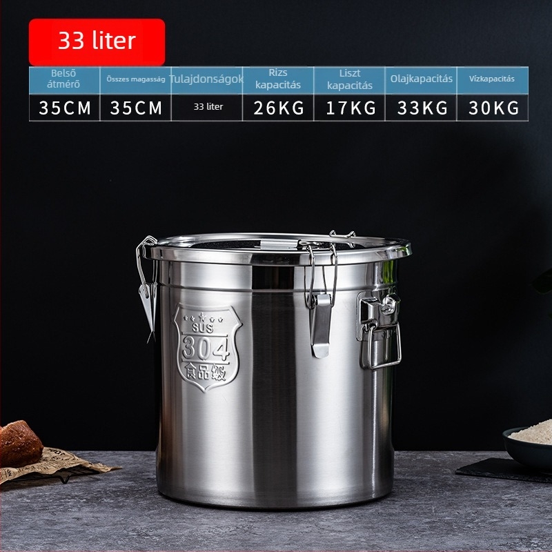 Zárt fémtárolóedény Jeansiya márkával, kapacitás több mint 10L, nyomtatott logó, új kínai stílus