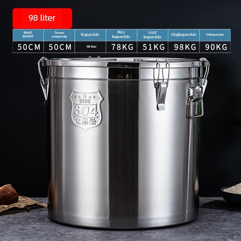 Zárt fémtárolóedény Jeansiya márkával, kapacitás több mint 10L, nyomtatott logó, új kínai stílus