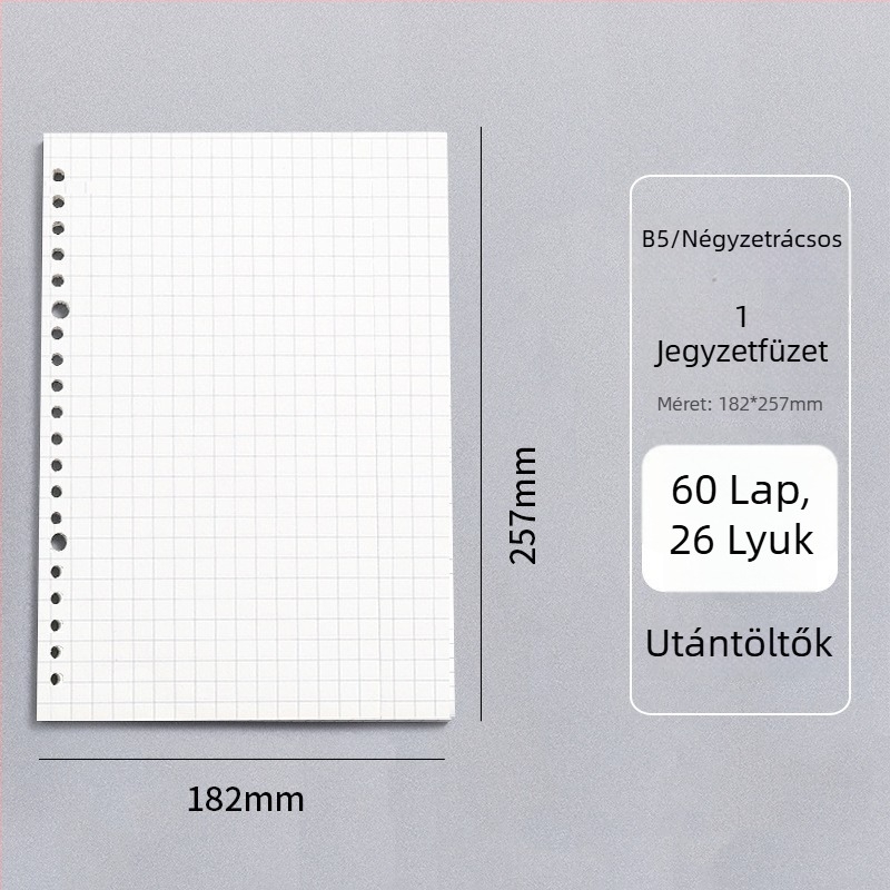 B5 Morandi csúszásmentes, leszerelhető spirálos notesz, középiskolásoknak, A5 formátum, kiváló minőségű papírral