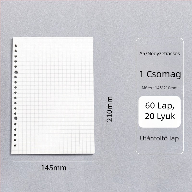 B5 Morandi csúszásmentes, leszerelhető spirálos notesz, középiskolásoknak, A5 formátum, kiváló minőségű papírral