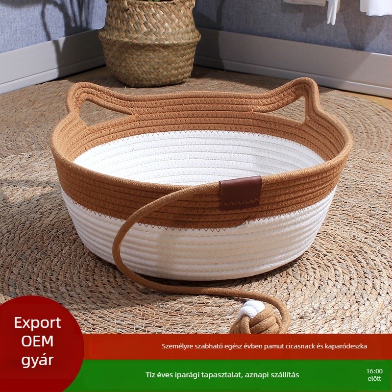Textilből készült macskaágy - Kisállat ágya macskáknak (Modell Cotton Thread Cat Bed)
