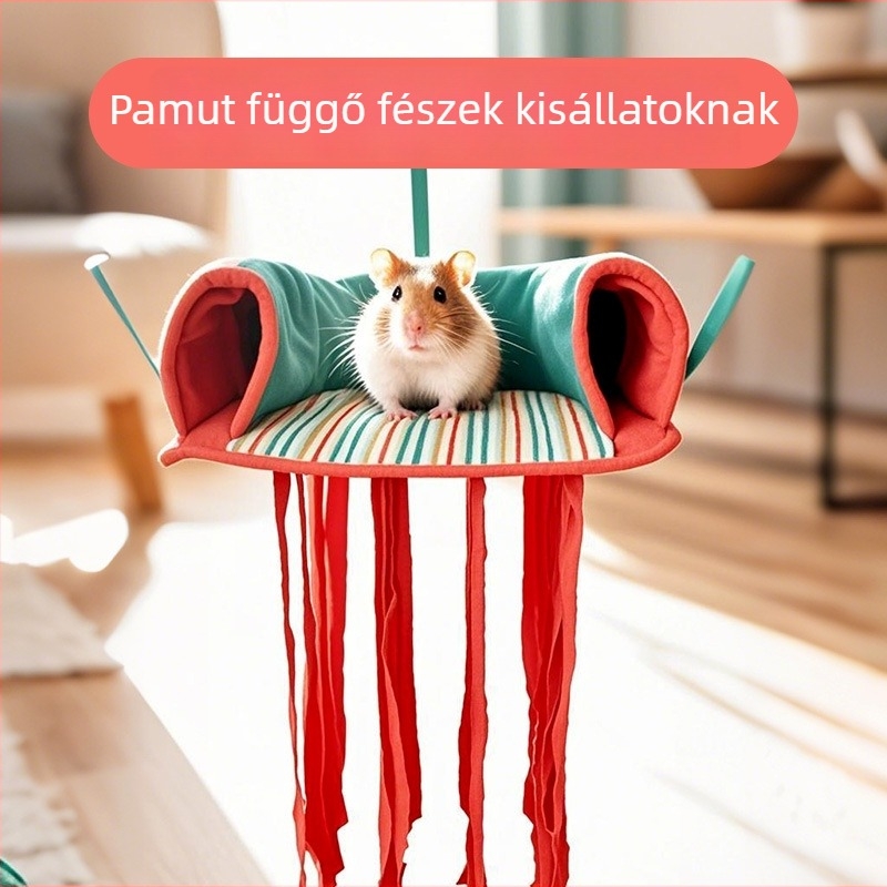 Függő kisállat-hammock, dupla réteg meleg odú hörcsögnek