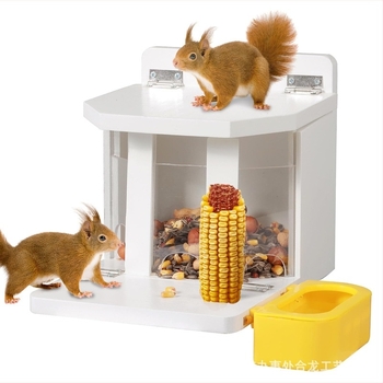 Fa hamster élőhely etetővel, négy évszakos használatra