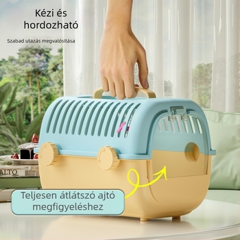 Kisállatok számára utazó ketrec, aranyhörcsög és madár ketrec, biztonságos, menekülés elleni hordozó