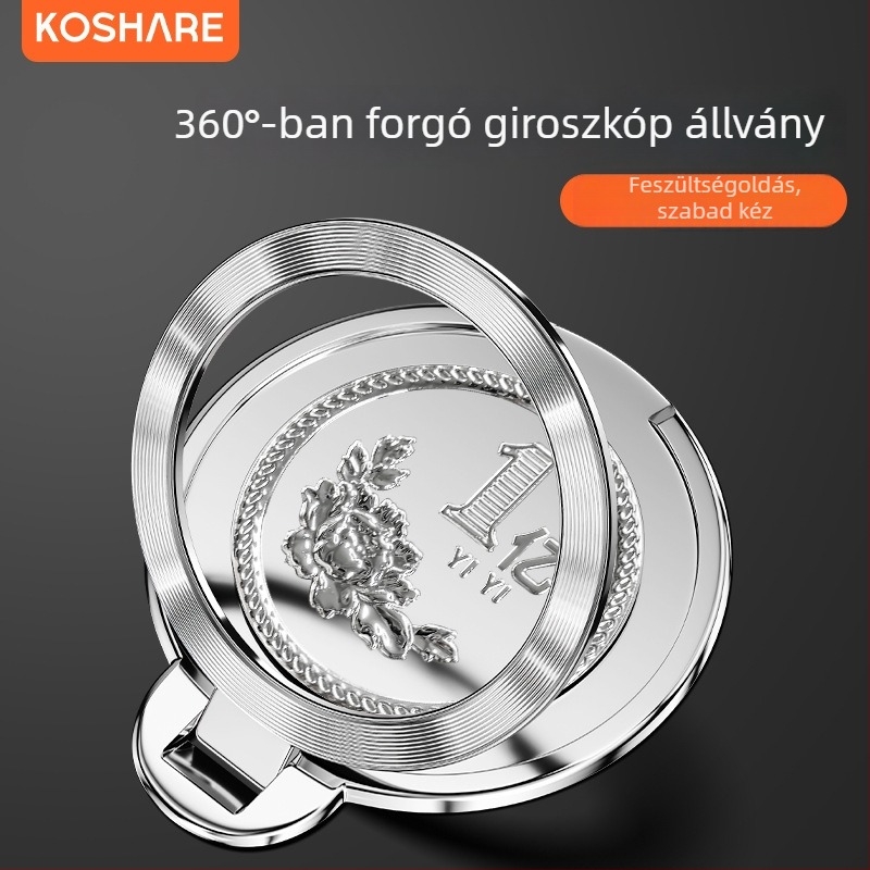 Összecsukható telefonállvány forgó univerzális hátlap matricával, gyanta anyag, testreszabás támogatott