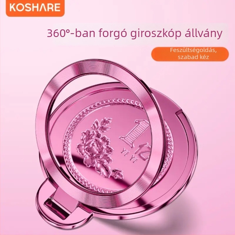 Összecsukható telefonállvány forgó univerzális hátlap matricával, gyanta anyag, testreszabás támogatott