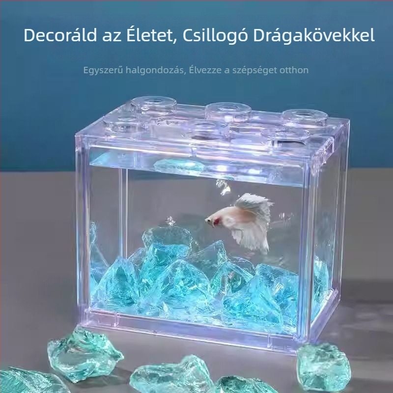Akvárium aljzathoz tartozó kövek, kristályos alapanyagú kövek, átlátszó üvegkövek, dekoratív dísz (Anyag: kristály)