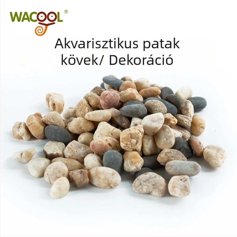 WACOOL természetes patakkő teknős akváriumhoz – táj dekoráció, 1,5 kg