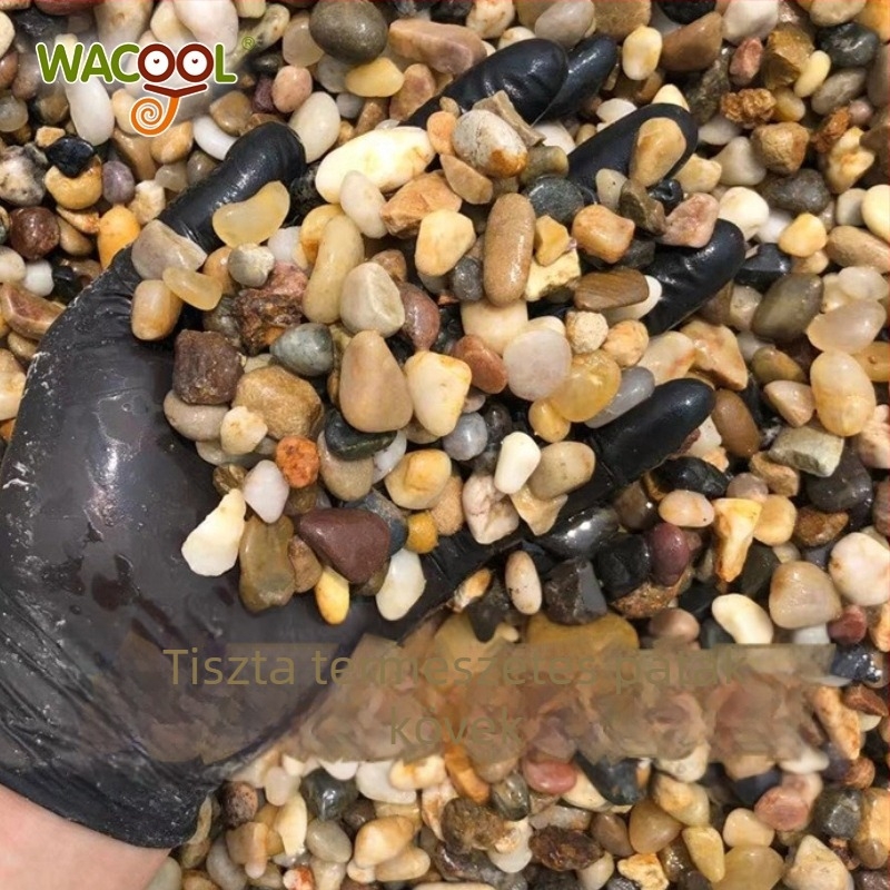 WACOOL természetes patakkő teknős akváriumhoz – táj dekoráció, 1,5 kg