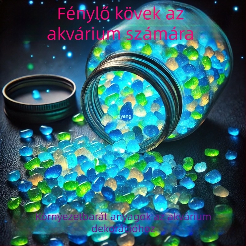 Fénylő kő akváriumi tájhoz – műgyanta kő dekoráció
