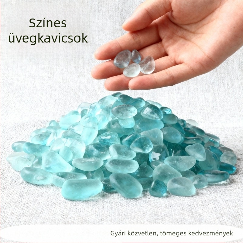 Tengeri üveg díszítéshez és tájépítéshez, matt szíves üvegszemű kő az akváriumhoz, DIY kézműves anyagok