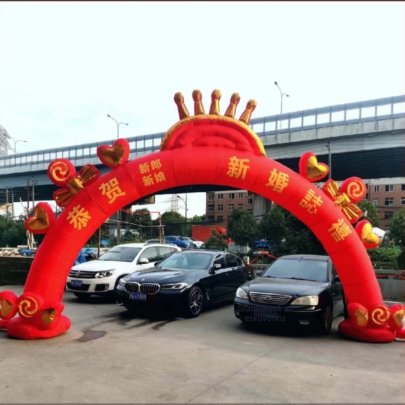 Esküvői felfújható boltív – Oxford anyag, nem importált, esküvőkre
