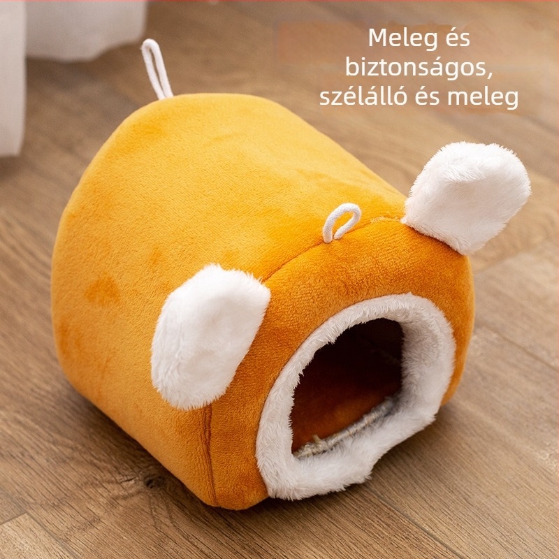 Személyre szabott téli vastag hamsterfészek – meleg pamut kisállat-fészek