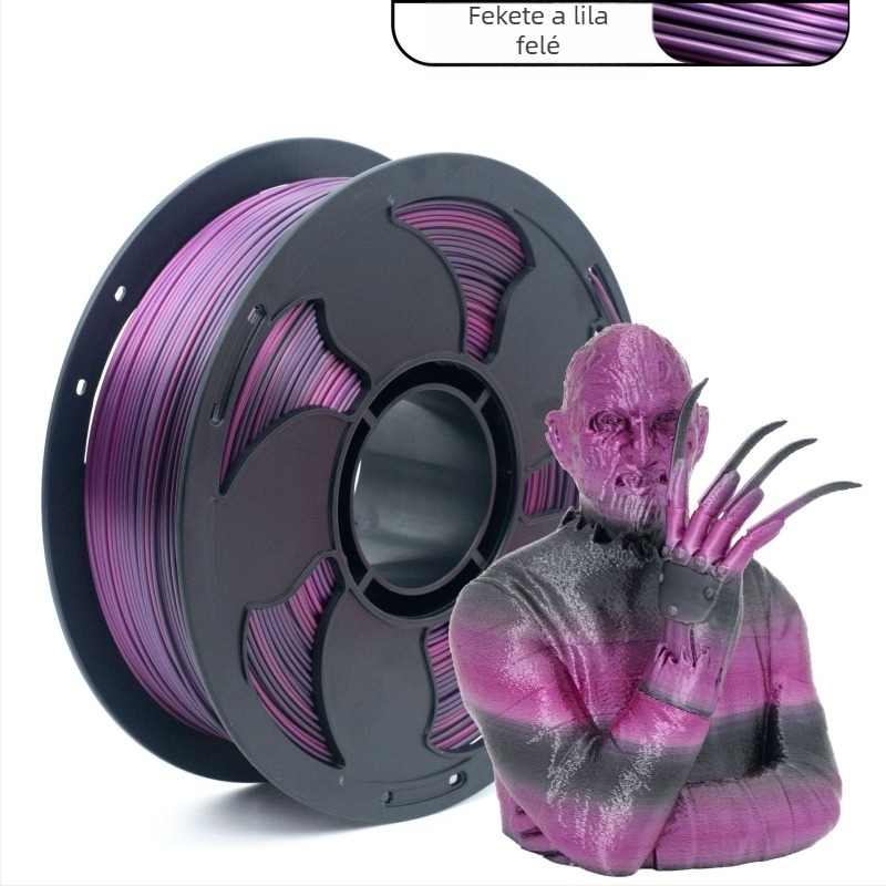 PLA 3D nyomtatófilament – kör keresztmetszet, selymes gradient megjelenés, normál sűrűség – Toksen 3d