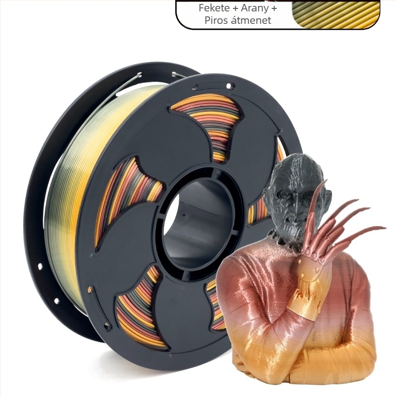 PLA 3D nyomtatófilament – kör keresztmetszet, selymes gradient megjelenés, normál sűrűség – Toksen 3d