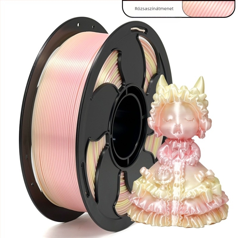 PLA 3D nyomtatófilament – kör keresztmetszet, selymes gradient megjelenés, normál sűrűség – Toksen 3d