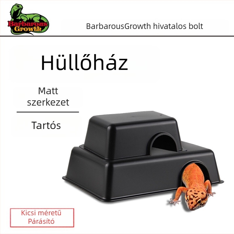 BarbarousGrowth műanyag akváriumi dísz — kőmintás odú mászóállatokhoz, ünnepi stílus, 144 darabos csomag