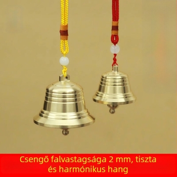Réz szélcsengő – dekoratív függő dísz, kínai stílus, otthonra, általános használatra és templomokba