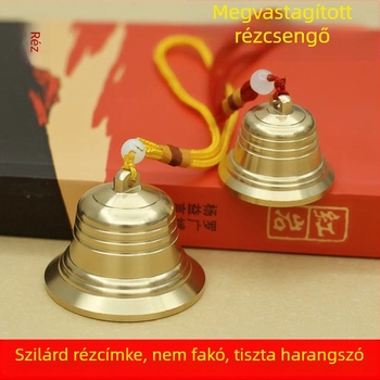 Réz szélcsengő – dekoratív függő dísz, kínai stílus, otthonra, általános használatra és templomokba