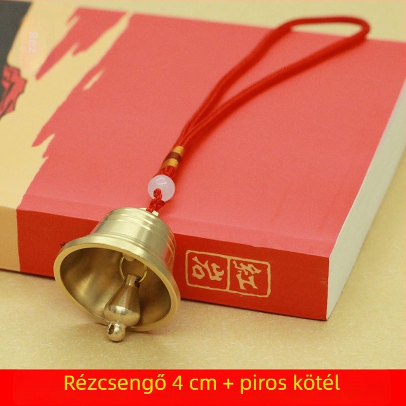 Réz szélcsengő – dekoratív függő dísz, kínai stílus, otthonra, általános használatra és templomokba