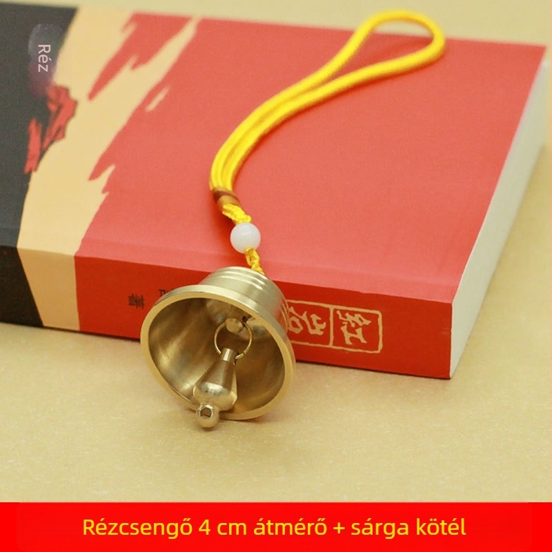 Réz szélcsengő – dekoratív függő dísz, kínai stílus, otthonra, általános használatra és templomokba