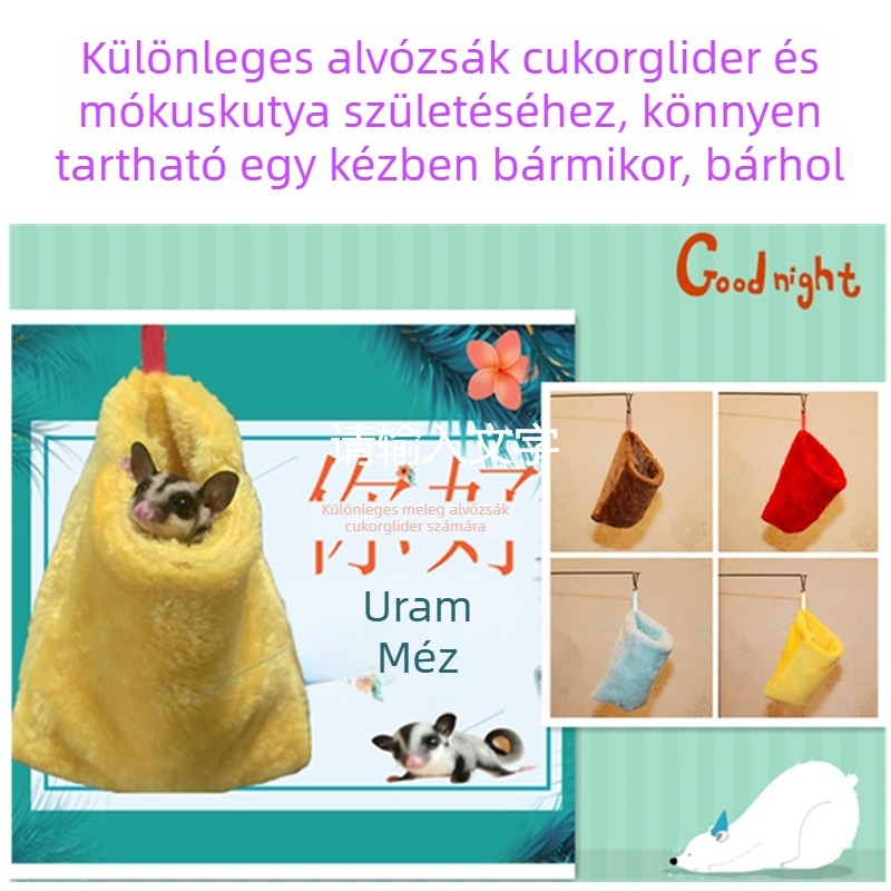 Kisállat számára készült függőágy – flanel anyag, ősz és tél, hamster számára, kör alakú, vízálló