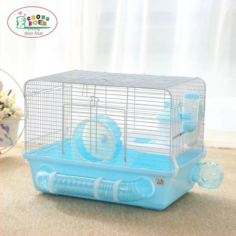 Hamsterketrec, alapmodell 47, műanyag + drót konstrukció, hamster számára, márka Pet Boer, négy évszakos, egyrészes és kétszintes csomag